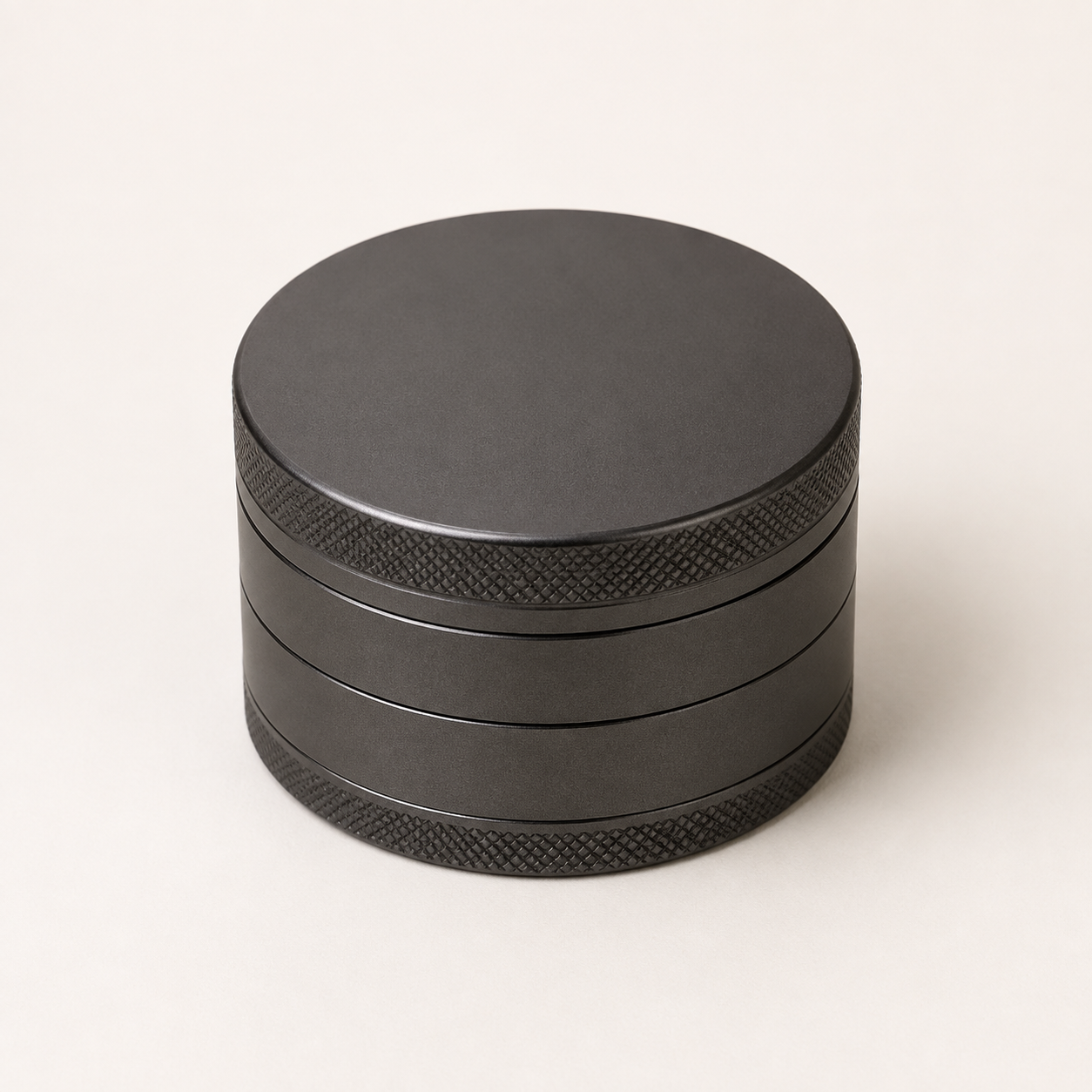 AI-generated illustrative preview of a generic dark four-piece grinder