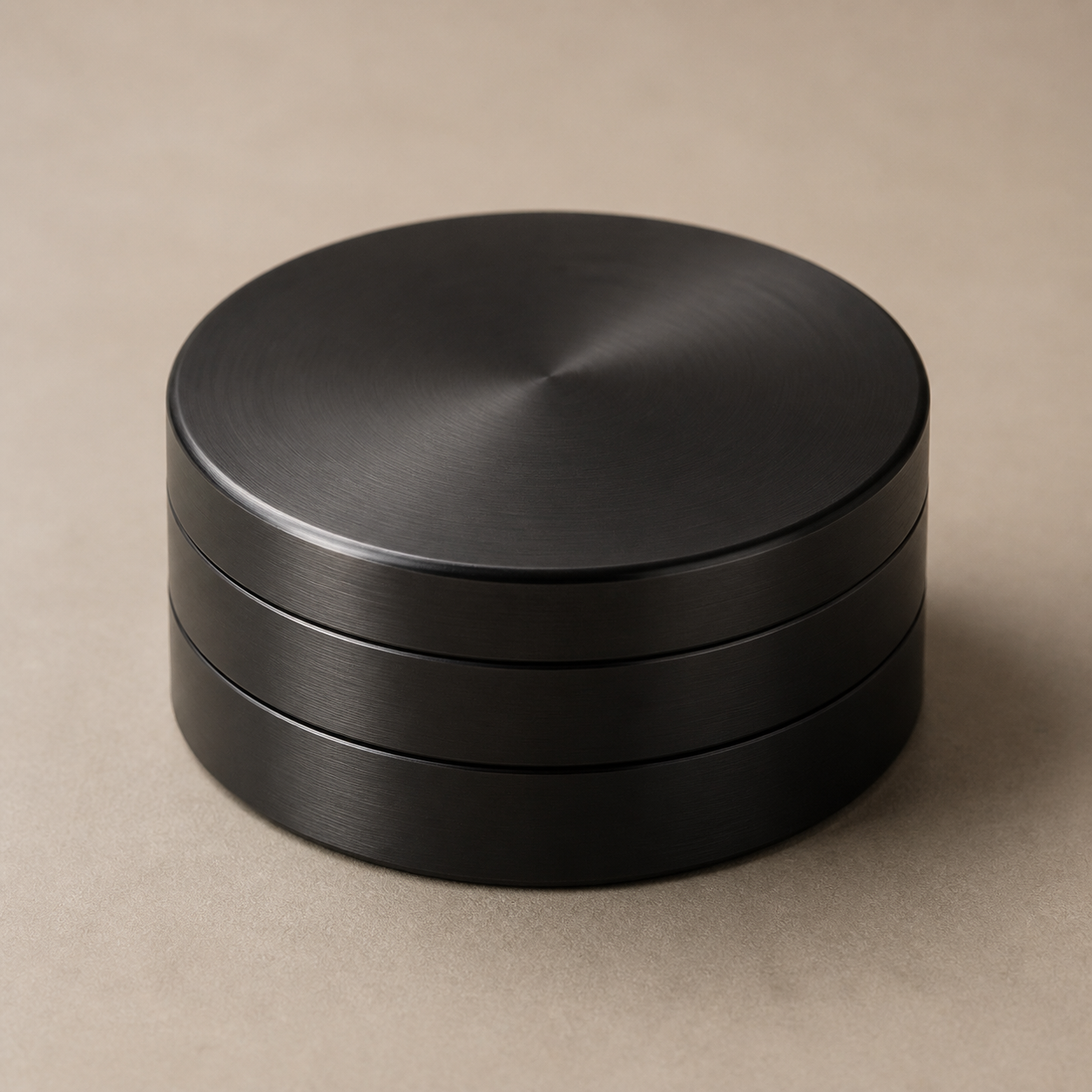 AI-generated illustrative preview of a generic large dark four-piece grinder