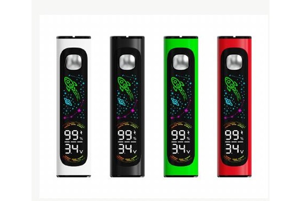 Square LCD 510 batteries shown in assorted finishes